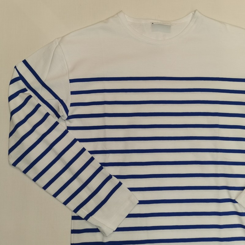 Maillot Tricot Rayé Bleu Crème ESPRIT Taille M - Occasion Très Bon état - TOP 518