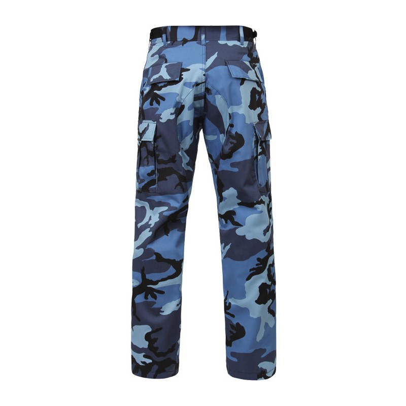 pantalon camouflage bleu