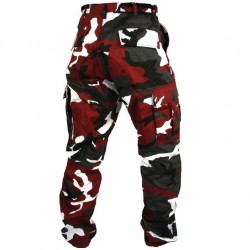 pantalon camouflage rouge