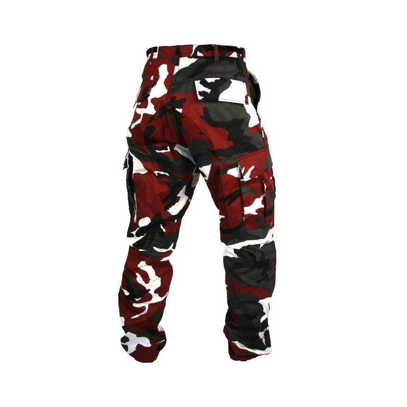 pantalon camouflage rouge