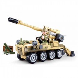 Véhicule militaire type lego