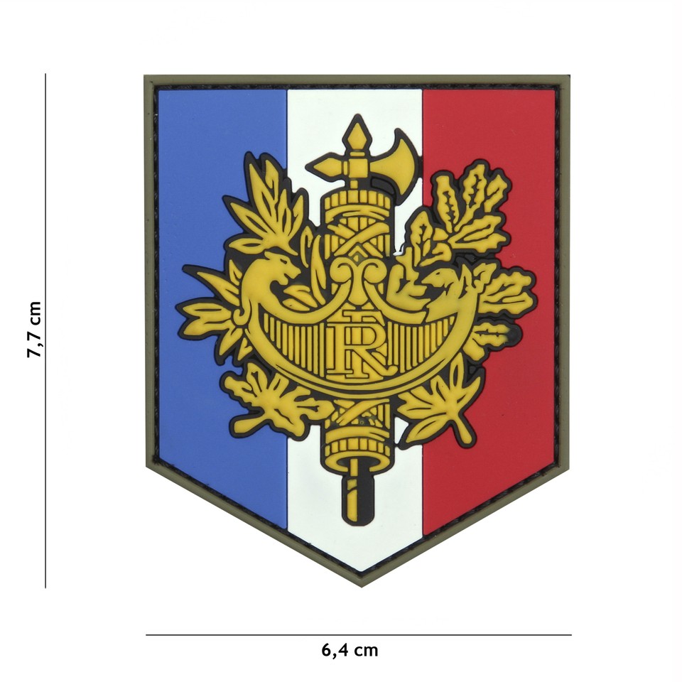 Patch 3d armoirie française Couleur Gris