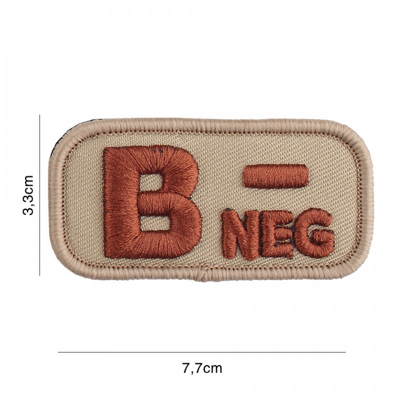 Patch groupe sanguin sable B neg