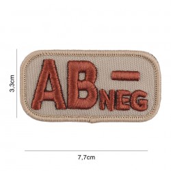 Patch groupe sanguin sable AB neg