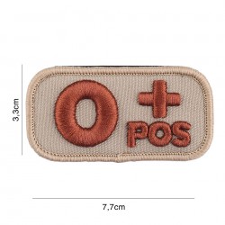 Patch groupe sanguin sable O pos