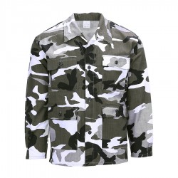 veste de treillis enfant camouflage blanc