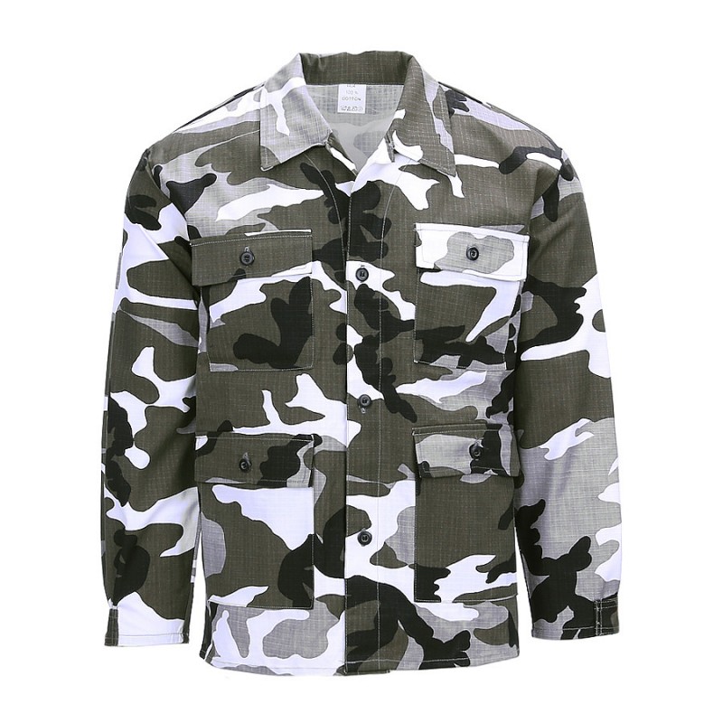 veste de treillis enfant camouflage blanc