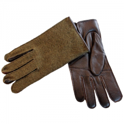 Gants cuir et jersey